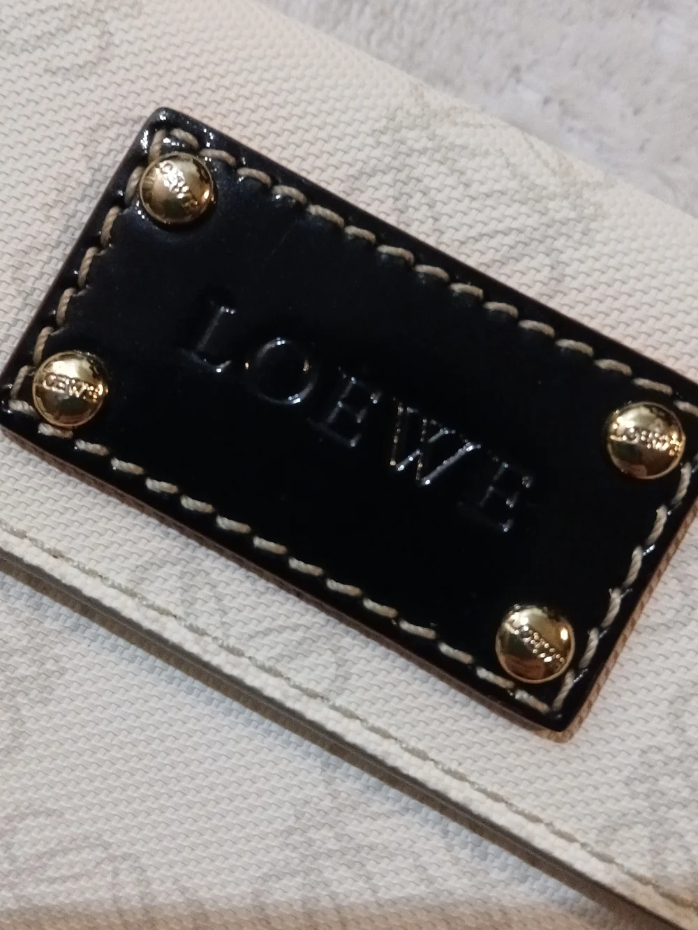 Loewe White Anagram Canvas Bifold Wallet + COA in LIKE NEW CONDITION